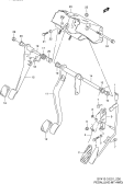 suzuki 78208 ПЕДАЛЬ И КРОНШТЕЙН ПЕДАЛИ (LHD:MT:4WD)