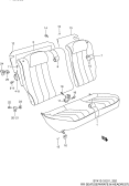 suzuki 78342 ЗАДНЕЕ СИДЕНЬЕ (TYPE 3,4:SEPARATE TYPE:N/HEADRESTRAINT)