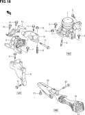 suzuki 153120 ОПОРА ДВИГАТЕЛЯ (M16A:5MT)