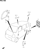 suzuki 17369 ОТДЕЛКА/ОБЛИЦОВКА МЕХАНИЗМА ОТКРЫВАНИЯ ДВЕРИ