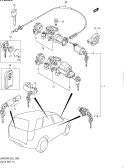suzuki 26148 КОМПЛЕКТ ЗАМКА (TYPE 1)