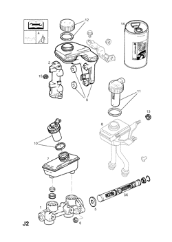 vauxhall 2 BRAKE MAIN CYLINDER