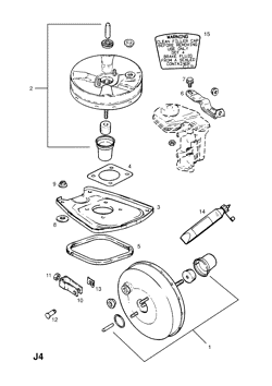 vauxhall 5 BRAKE SERVO UNIT