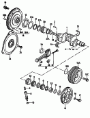 vw 6005 crankshaft. flywheel. conrod. bearings