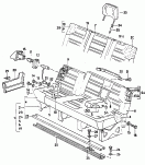 vw 883030 seat with cover in passenger compartment. folding seat.              see illustration: