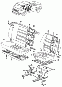 vw 130010 seats, backrests and headrests in passenger compartment