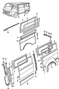 vw 84020 Наружные элементы, боков. части, стойки B/D, направляющая шина сдвижной двери