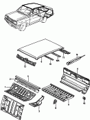 vw 59010 rear cross panel. roof