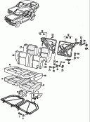 vw 90010 seat, divided. backrest, split. F ..-E-004 571>>