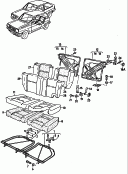 vw 90010 Cиденье, разделенное. Спинка, раздельная