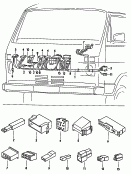 vw 129030 Жгут проводов доп. отопителя для реле, блока управления, термовыключателя.        см. панель иллюстраций: