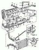 vw 121020 Шланги ОЖ. Трубопровод системы охлаждения