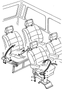 vw 118005 lap belts in passenger compartment
