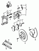 vw 88010 Дисковый тормозной механизм с плавающей скобой. Тормозной диск. для а/м с антиблокировочной системой тормозов        -ABS-