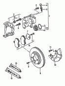 vw 118050 Дисковый тормозной механизм с плавающей скобой. Тормозной диск