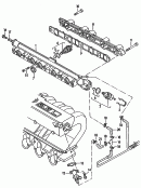vw 133065 fuel rail. injection valve