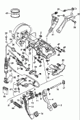 vw 721025 Педальный механизм привода тормозного механизма и сцепления