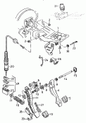 vw 721025 Педальный механизм привода тормозного механизма и сцепления