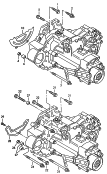 vw 300072 Детали крепления для двигателя и КП. для 5-ступ. механической КП