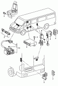 vw 959090 cigarette lighter. socket. central locking system. auxiliary heater. seat and backrest, heated