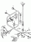 vw 971020 wiring harness section for lighting