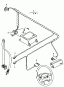 vw 972025 Жгут проводов подушки безопас.. 3-точечный автомати. ремень безопасн., натяжитель ремня и ограничит. усилия натяжения