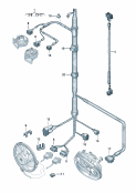 vw 971060 wiring harness section for lighting. radiator fan