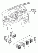 vw 941051 Выключатель в панели приборов. и. Центральная консоль