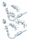 vw 253070 exhaust pipe with catalyst