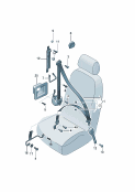 vw 857060 three-point safety belt