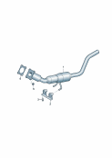 vw 253057 exhaust pipe with catalyst