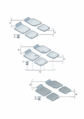 vw 61010 Оригинальные аксессуары. 1 к-т ковриков (текстильн.м-л). *функция 