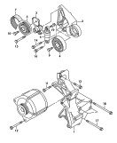 vw 903060 connecting and mounting parts for alternator