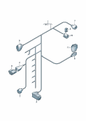 vw 971041 wiring set section for engine compartment