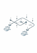 vw 971075 Жгут проводов для бампера