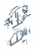 vw 809041 side panel, inner. side panel with wheel housing outer. side part