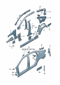 vw 809041 Боковина, внутренняя. Боковина с колесной аркой снаружи. Деталь боковая
