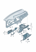 vw 857020 dashboard fittings
