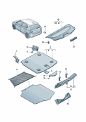 vw 863080 Коврик багажника. Накладка для кронштейна замка