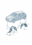vw 890000 wheel housing liner