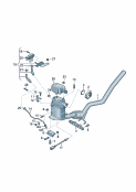 vw 253070 exhaust pipe with catalyst and particulate filter. control line for pressure difference sensor