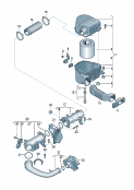 vw 129040 air filter with connecting parts