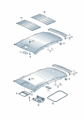 vw 867055 Формованная панель потолка. для а/м с панорамной крышей