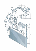 vw 820020 refrigerant circuit. a/c condenser. fluid container with connecting parts