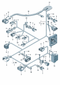 vw 971050 wiring set section for engine compartment. * part number must be ordered * manually by indicating * vehicle id number. * copy of vehicle data * plate must be included * if possible