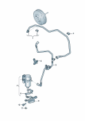 vw 611077 Эл. вакуумный насос тормозной системы. Вакуумный шланг с обратным клапаном и датчиком давления