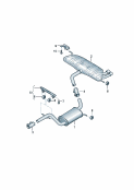 vw 253080 front silencer. rear silencer