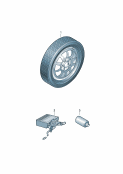 vw 601012 Алюминиевый диск с шиной (запасное колесо)