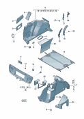 vw 867080 rear lid trim panel. luggage boot trims