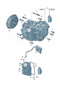 vw 300210 7-speed dual clutch gearbox. mechatronic with software. mounting parts for engine and transmission